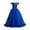 Blue, variant on Mercatoo Girl Dress Spring/Summer Solid Color Flying Sleeve Embroidery Back ZipperBow Birthday Pšrty Retro Dress