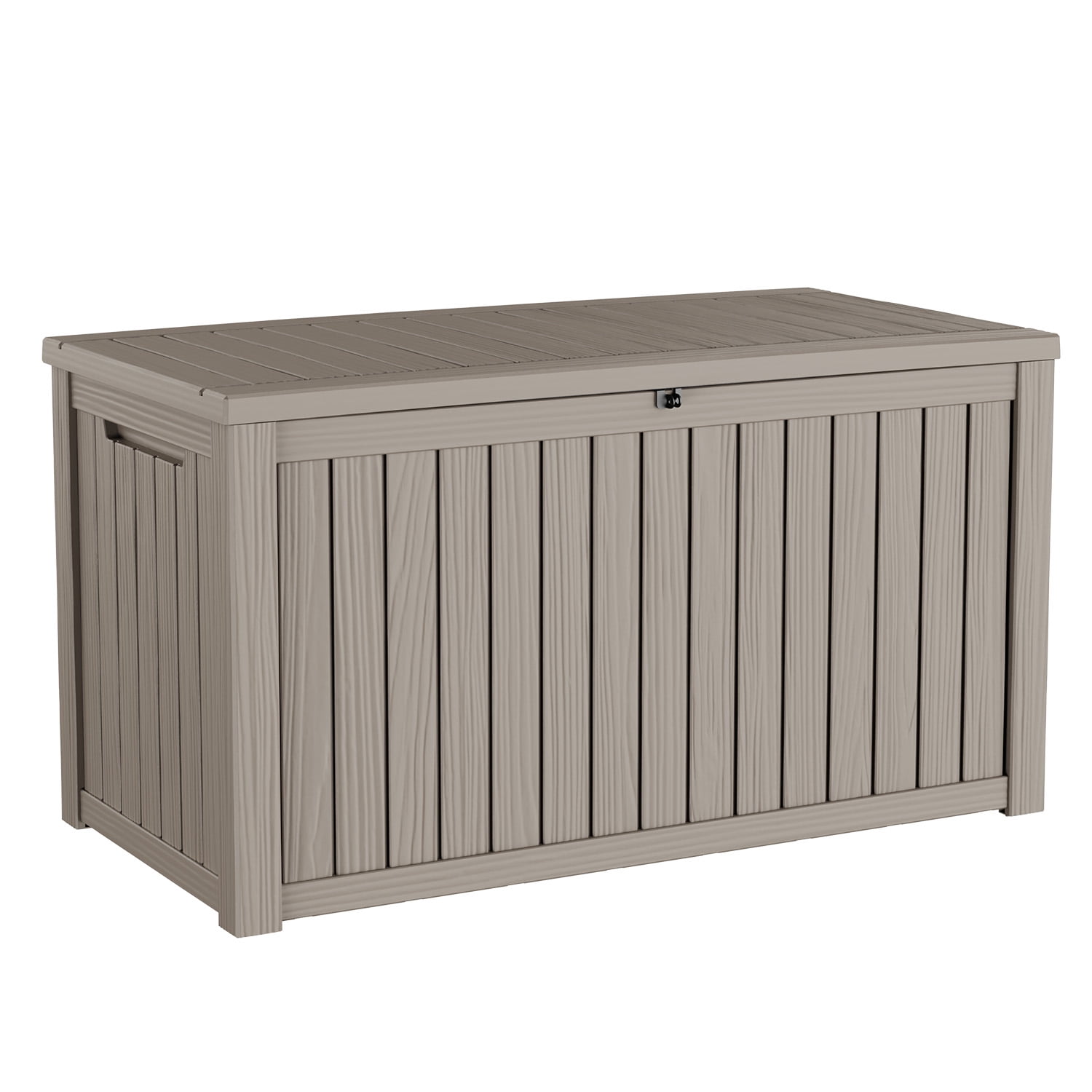 MAYEERTY 180 Gallon Outdoor Deck Box, Large Capacity Storage Box for Patio Furniture Cushions, Pillow Outdoor Indoor, Light Brown