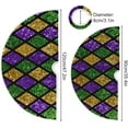 thumbnail image 2 of SKYSONIC Mardi Gras Christmas Tree Skirt Tree Skirt for Holiday Party Home Christmas Day Ornaments 48", 2 of 6
