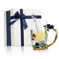 thumbnail image 4 of Labymos Blue Rose Enamel Craft Water Cup Drink Mug with Handle Design Tea Coffee Cup, 4 of 8