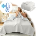 thumbnail image 2 of Cotton Blanket for Bed - Cooling Breathable and Lightweight, Soft Cozy Textured Herringbone Woven Summer Blanket for Home Decor, 2 of 5