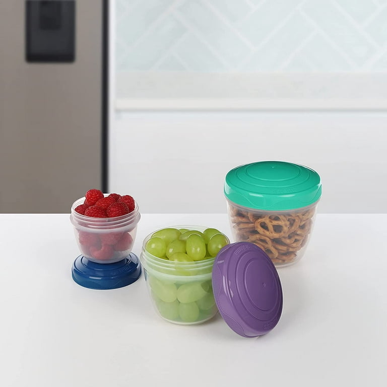  Sistema Nest It Meal Prep Food Storage Containers with Lids, 3  Compartments, 5-Pack, Teal: Home & Kitchen