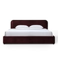 thumbnail image 5 of Omax Decor Chloe Upholstered Platform King Bed in Burgundy Fabric, 5 of 9