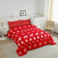thumbnail image 2 of Christmas Bedding Set,Xmas Elk Deer Comforter Set,Winter Snowflake Down Comforter Candy Pine Tree Christmas Gift Bedding Comforter Sets,Red Christmas Decoration, 2 of 5