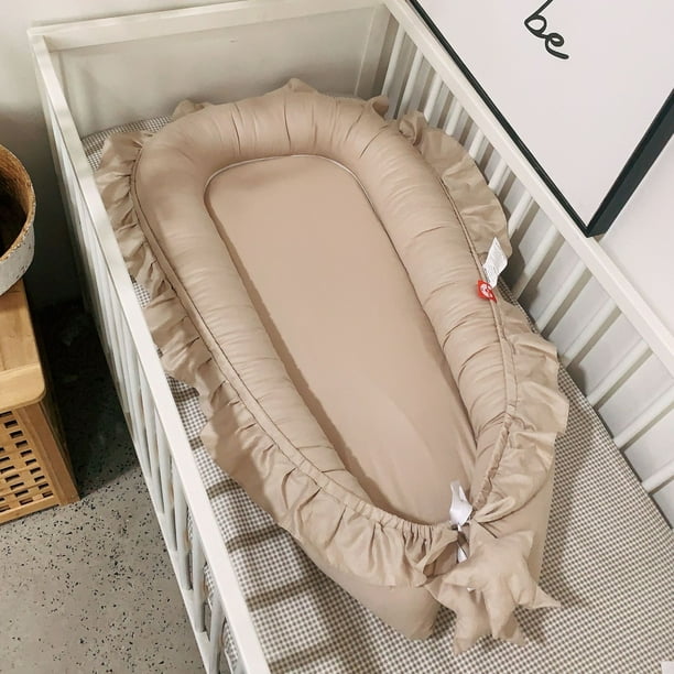 Nido de dormir extraíble para bebé, cuna con almohada, colchón de cuna de algodón para niño pequeño, regalo para recién nacido, 88x50x15cm Fivean unisex