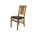 thumbnail image 5 of Stakmore True Mission Adult Folding Chair, Set of 2, Oak Frame with Black Vinyl Seat, 5 of 6