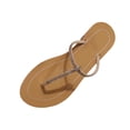 thumbnail image 2 of Fankiway Women's Rhinestone T Strap Flip Flops Flat Sandals Non-Slip Comfortable Party Beach Slippers Summer Plus Size Gold 6.5, 2 of 9