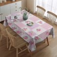 thumbnail image 2 of Pioneer Flower Floral Print Pattern Rectangle Tablecloth 60"x84", Waterproof Polyester Table Cloth, Wipeable Spillproof for Dining Camping Indoor Outdoor, 2 of 5