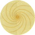 thumbnail image 1 of Ahgly Company Tapis Rond Lavable en Machine Intérieur Transitionnel Jaune Soleil, 3 Pieds Rond, 1 of 7