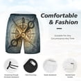 thumbnail image 3 of Fotbe Vintage Compass Traje de Baño para Hombre – Shorts de Natación de Secado Rápido con Forro y Bolsillos-Medium, 3 of 6