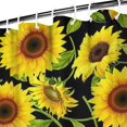 thumbnail image 4 of Sunflower Wildflower Shower Curtain 72x84 with Hooks, Boho Yellow Floral Bee Butterfly Design for Bathroom, Quick-Drying Rustic Polyester Fabric, Farmhouse Autumn Bloom Decor, 4 of 5
