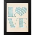 thumbnail image 2 of SD Graphics Studio 19x24 Black Modern Framed Museum Art Print Titled - Love Blue Heart, 2 of 5