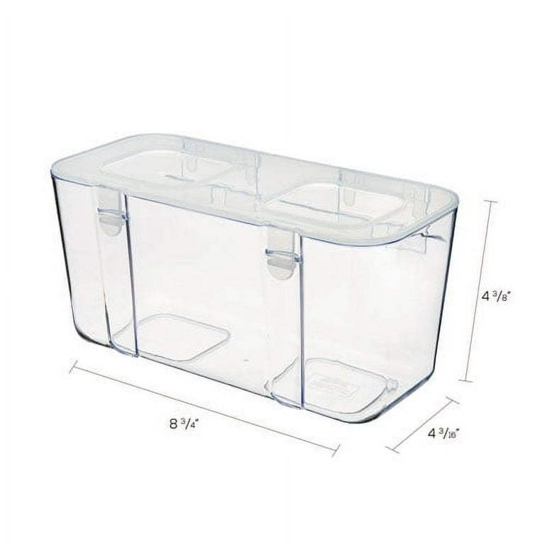 Stackable Caddy Organizer, Medium, Plastic, 8.8 x 4 x 4.38, White Stackable Caddy Organizer, Medium, Plastic, 8.8 x 4 x 4.38, White