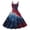 Navy, variant on Women 4th of July Dresses 50s 60s Vintage Sleeveless Star and Stripe Print Cocktail Swing Dress Retro Patchwork Midi Evening Dress Dark Blue S