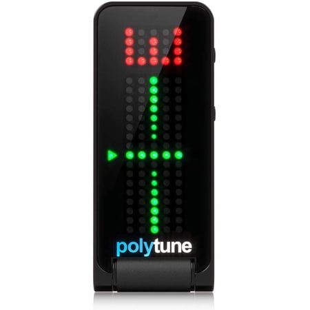 TC Electronic POLYTUNE CLIP Clip-On Tuner with Polyphonic, Strobe and Chromatic Modes and 108 LED Display for Ultimate Tuning Performance