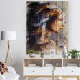 thumbnail image 3 of Design Art - Woman with White Horse Eagles, 3 of 5