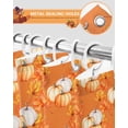 thumbnail image 5 of Fall Shower Curtain Orange Pumpkins Bathroom Curtains with Hooks, Waterproof Fabric Autumn Maple Leaf Thanksgiving Bath Shower Curtains Set for Bathroom Bathtubs Decor 36x72 Inch, 5 of 7