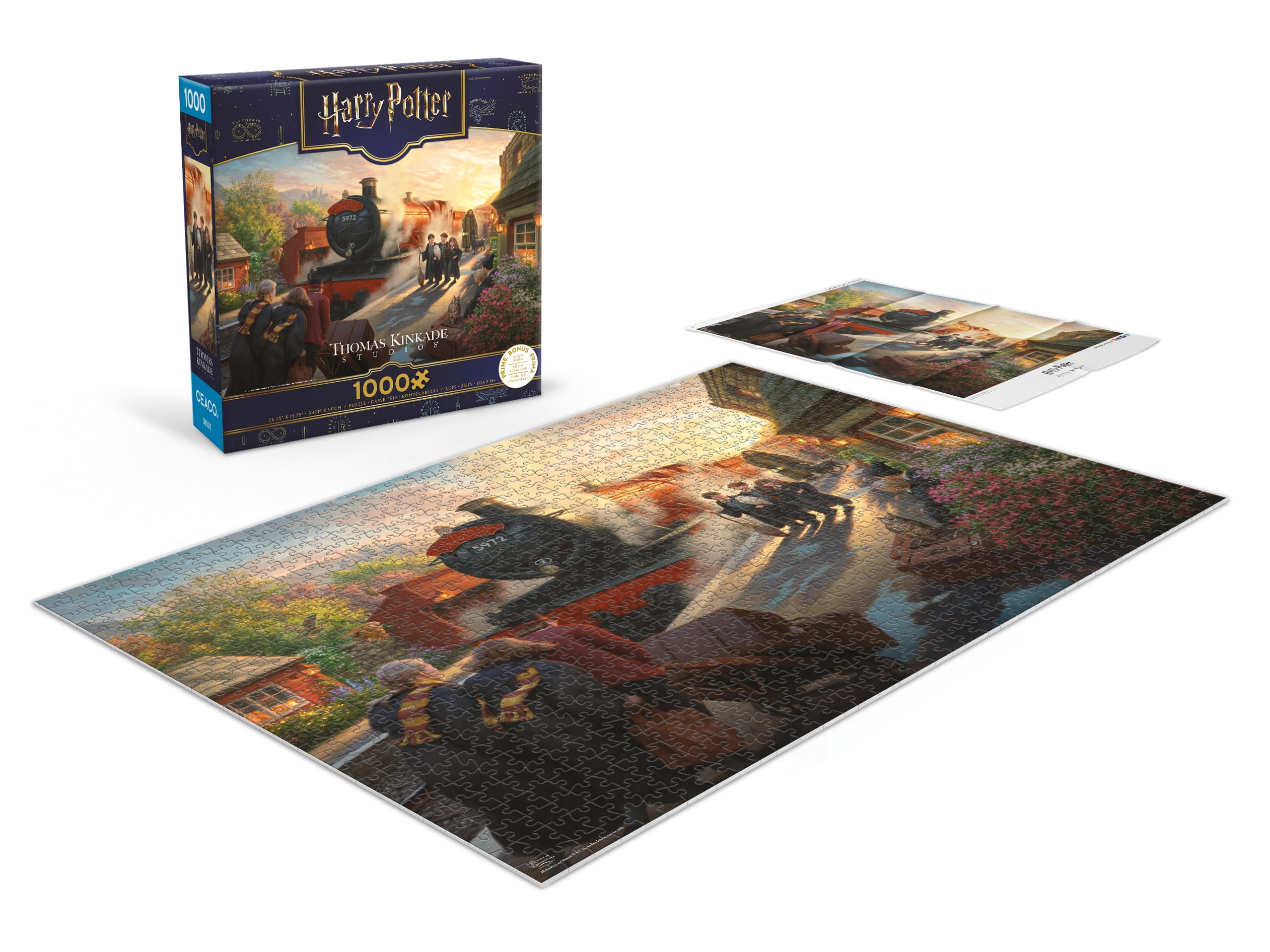 Ceaco Thomas Kinkade Harry Potter Hogwarts Express 1000-Piece Interlocking Jigsaw Puzzle for Adults Ages 14+