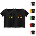 thumbnail image 4 of Atogsazn Toddler Girls 2Pcs Summer Tshirt Kids Graphic Short Sleeve Pullover T-shirt Basic Tunic Tops 03-Black 1-2 Years Fashion, 4 of 4
