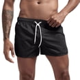 thumbnail image 7 of Boyscolos Mens Board Shorts Swimwear Summer Beach Swim Drawstring Shorts Surfing Sport Bathing Suit Athletic Gym Shorts Black M, 7 of 7
