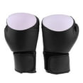 thumbnail image 2 of Guantes de boxeo Cola Punzonado Sparring para Kickboxing MMA Karate Negro, 2 of 8