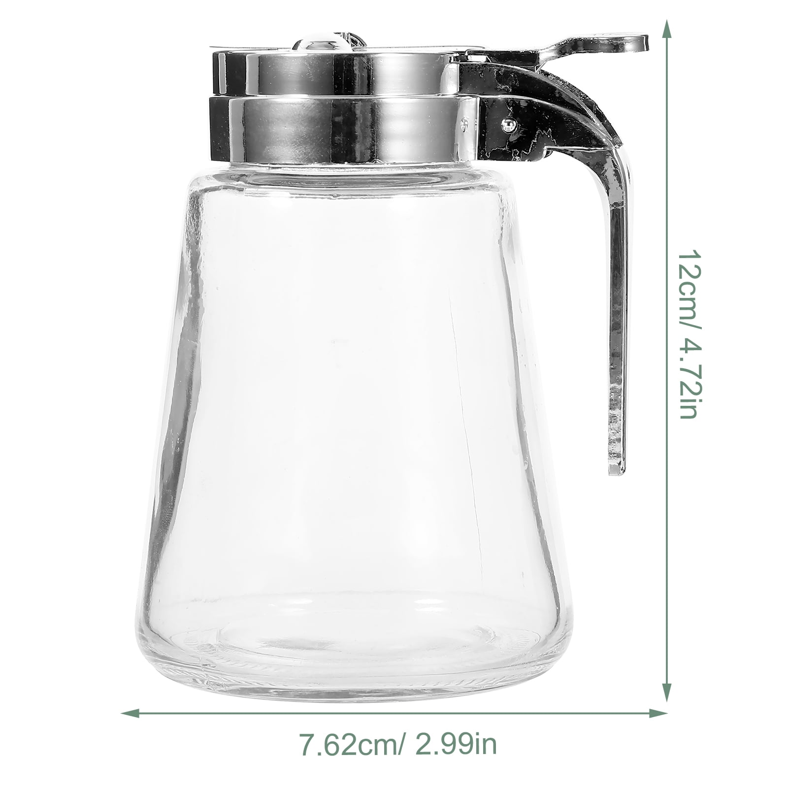 2 Pcs Coffee Syrup Dispenser Condiment Sugar Pot Simple Creamer Versatilen Canister Glass Bottle