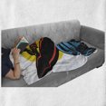 thumbnail image 6 of Ride the Wave Soft Flannel Fleece Blanket, Dude Surfing the Big Waves in Ocean Exotic Sports Sea Beach Hobby Graphic Art, Cozy Plush for Indoor and Outdoor Use, 50" x 60", Multicolor, by Ambesonne, 6 of 6