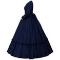 thumbnail image 5 of FYEGRE Elegant Historical Gown Retro War Antique Dress For Women Court Formal Wear Dark Blue XXXL, 5 of 9