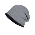 thumbnail image 4 of Xfvqtps Womens Beanie Slouchy Knit Cuffed Solid Color Stretch Soft Thick Windproof Coldproof Warm Outdoor Fall Winter Skull Cap Gray, 4 of 5