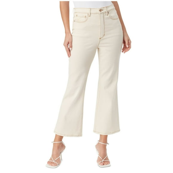 Gloria Vanderbilt Womens Christian Siriano Cropped Jeans, Off-White, 12