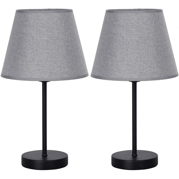 Black Small Table Lamps Vintage, Grey Bedside Table Lamps