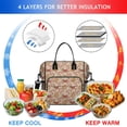thumbnail image 4 of Beige Christmas Gingerbread Man Pattern Womens Lunch Box for Work,Insulated Large Lunch Bag for Tween and Teen,Loncheras Para Mujer,Leakproof Adult Lunch Bag for Work,Beach,Travel,Picnic,Camping, 4 of 7