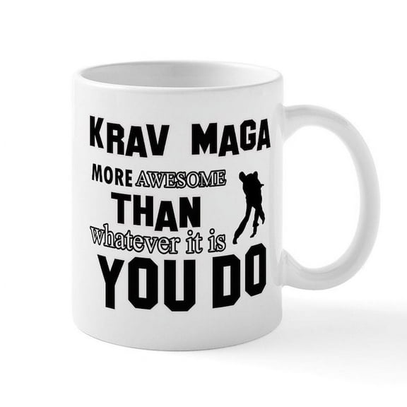CafePress - Krav Maga More Awesome Designs Mug - 11 oz Ceramic Mug - Novelty Coffee Tea Cup