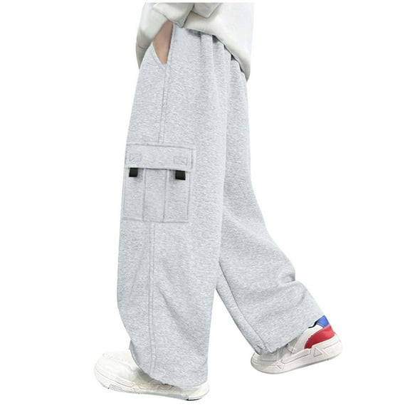 Chbgutlmr Baby Boys Clothes Cargo Sweatpants Fall Winter Wide Leg Loose Running Sports Trousers for Kids