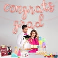 thumbnail image 5 of KatchOn, Rose Gold Congratulations Balloons - 16 Inch | Script Congrats Grad Balloons for Graduation Decorations Class of 2026 | Grad party decor for Graduation decorations 2026, 5 of 6