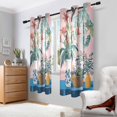 thumbnail image 2 of Yayeee Window Curtains Light Filtering 63"x42" Grommet Panel Pair Home Living Room Decor, Vibrant Flowers, 2 of 7