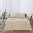thumbnail image 3 of REJODA-Soft Microfiber Solid Sheets - Luxurious Microfiber Bed Sheets - Includes Flat Sheet, Fitted Sheet with Deep Pockets, & Pillowcases Egg Shell Queen, 3 of 4