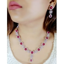 South Indian Bollywood Parrot & Lotus Gold-Plated Hasli Choker Necklace Set – Ruby, White Kemp Stones with Pearls & Drop Earrings, Matte Finish Bridal Jewelry