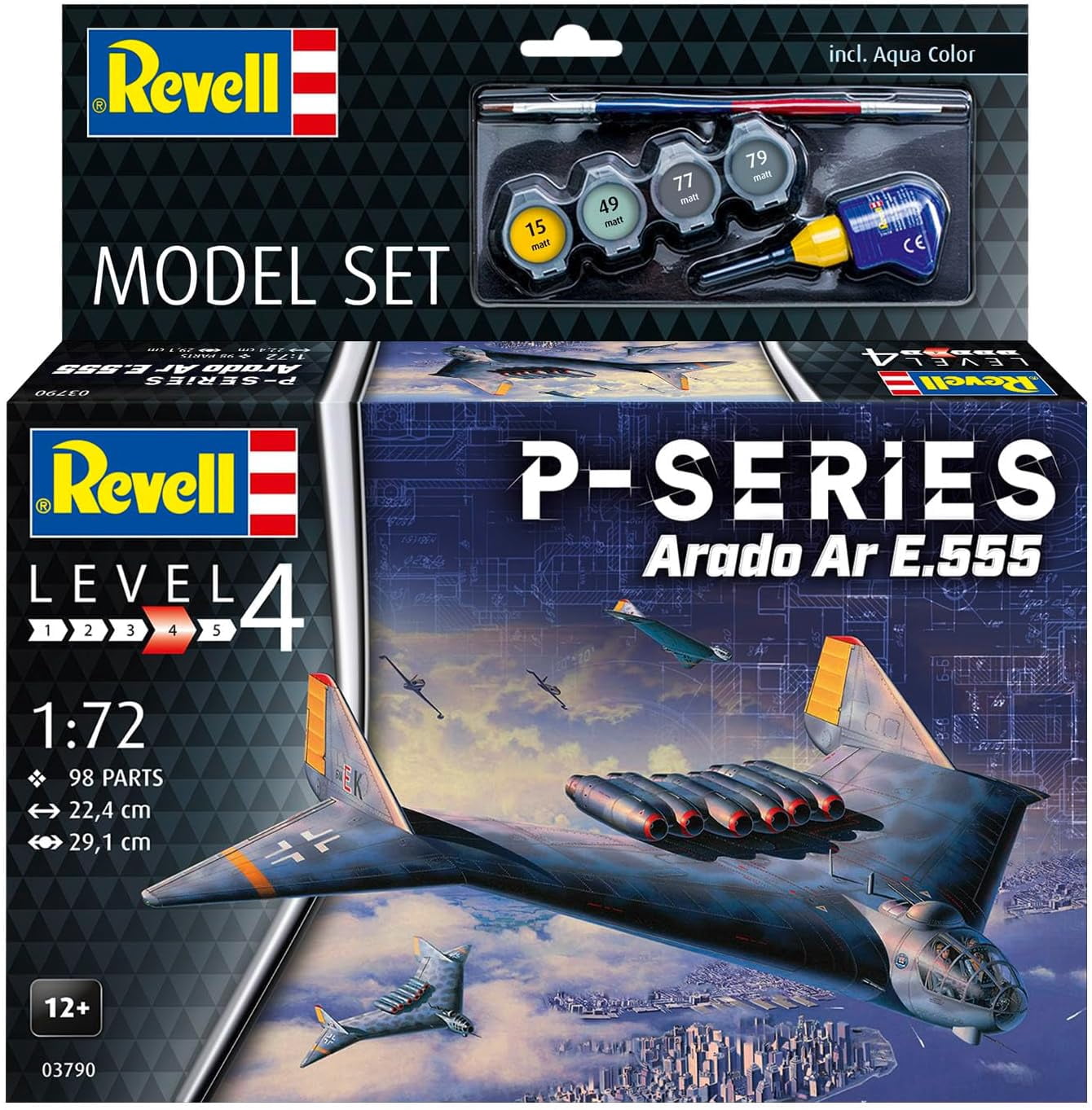 Revell 63790 Model Set Arado Ar E.555 - P-Series 1:72 Scale Unbuilt/Unpainted Plastic Model Kit