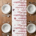 thumbnail image 4 of Table Runner 72 Inches Long for Kitchen Dining, Butterfly Flower Dresser Scarf Farmhouse, Dining Table Decorations for Wedding/Parties, Watercolor Farmhouse Country Pink Floral 16 x 72 In, 4 of 8