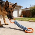 thumbnail image 4 of BotaniNest Large Leash With Orange Blue Woven Rope And Circular Handle Suitable For Tug Of War Games And Teeth Cleaning Suitable For Gnawing, 4 of 7