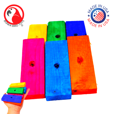 1221 Pk 6 Big Oblong Wood Blocks