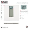 thumbnail image 5 of Taylor Digital 400 lb Capacity White/Gray Bathroom Scale, 5 of 14