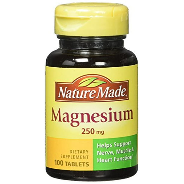 NATURE MADE Magnesium, 250 mg, Tablets, 100 ct