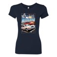 thumbnail image 2 of Wild Bobby, Mustang Untamed American Spirit Ford Cars and Trucks Women Slim Fit Junior Tee, Navy, XX-Large, 2 of 6