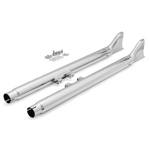 33" Softail Fishtail Slip on Mufflers Exhaust Pipes for Harley Heritage Softail FLSTC Deluxe FLSTN Slim FLS Fatboy FLSTF Fat Boy Lo FLSTFB 2007-2017 2008 2009 2010 2011 2012 2013 2014 2015 2016 2017