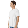 thumbnail image 5 of Gildan Light Cotton T-Shirt, Men’s Short Sleeve Crew Neck Modern Fit blank Tee, White, L, 6 Pack, 5 of 6
