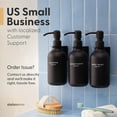 thumbnail image 4 of MaisoNovo Shampoo Dispenser for Shower Wall Mount - Drill Free Shampoo and Conditioner Dispenser Set with Labels | 3 Black Shower Shampoo Dispenser 3 Chamber Black Soap Pump Dispenser, 4 of 8