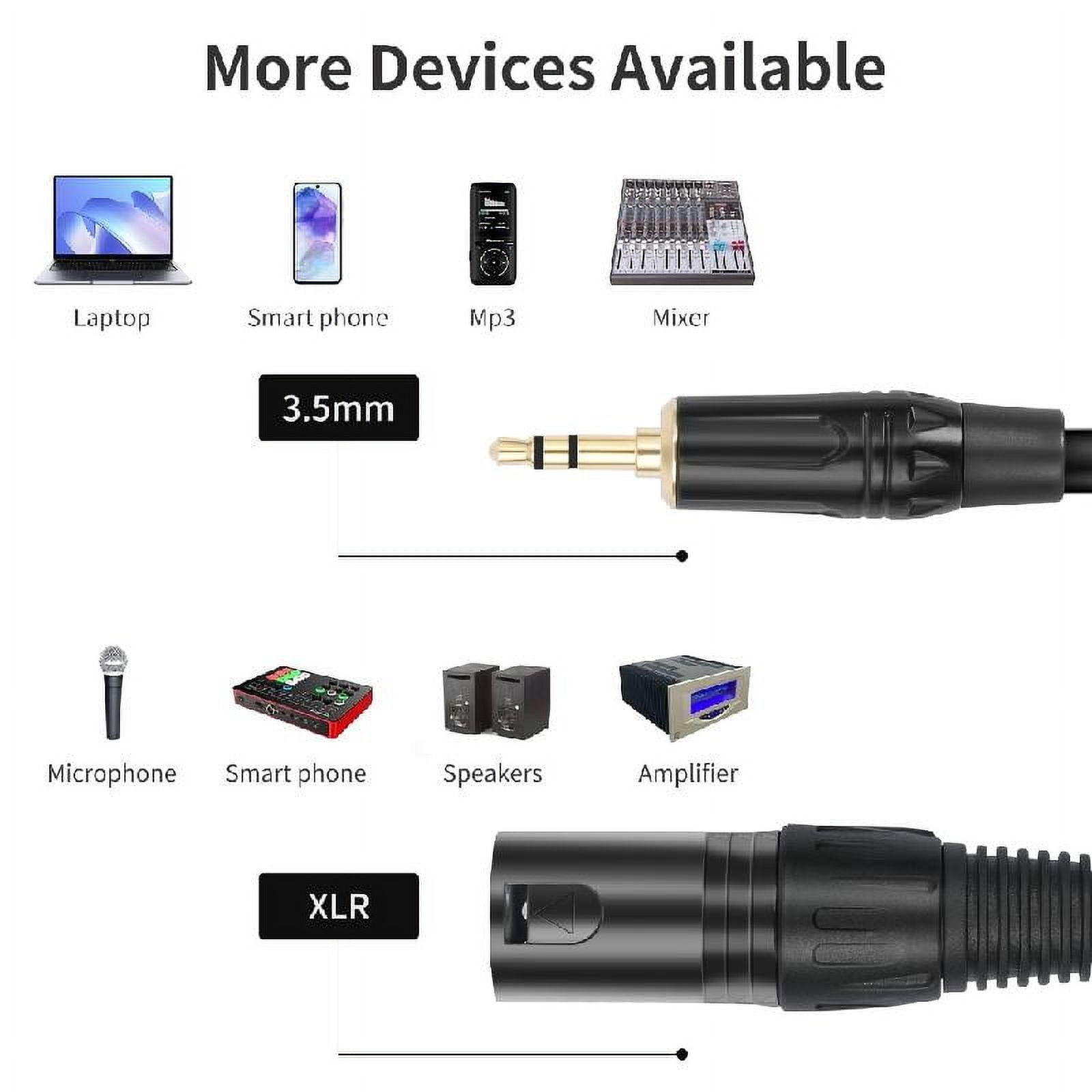 3.5mm TRS to 3Pin Male Cable Double Shielding for Microphones and Auditory Devices