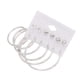 thumbnail image 1 of Juego de 6 pares de pendientes de plata con delicados círculos y gotas decorativas., 1 of 5